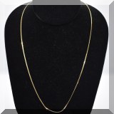 J037. 14K yellow gold serpentine 20” - $160